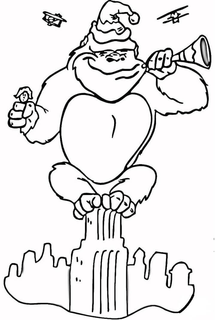 Desenho deKing Kong 4 para colorir