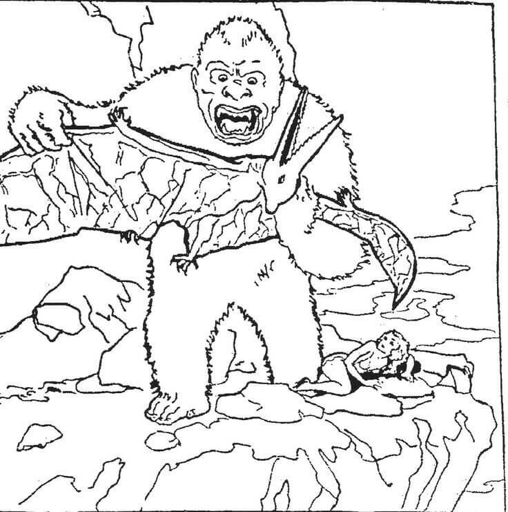 Desenho deKing Kong 7 para colorir