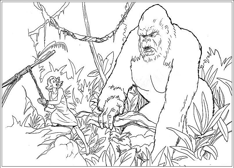 Desenho deKing Kong 9 para colorir