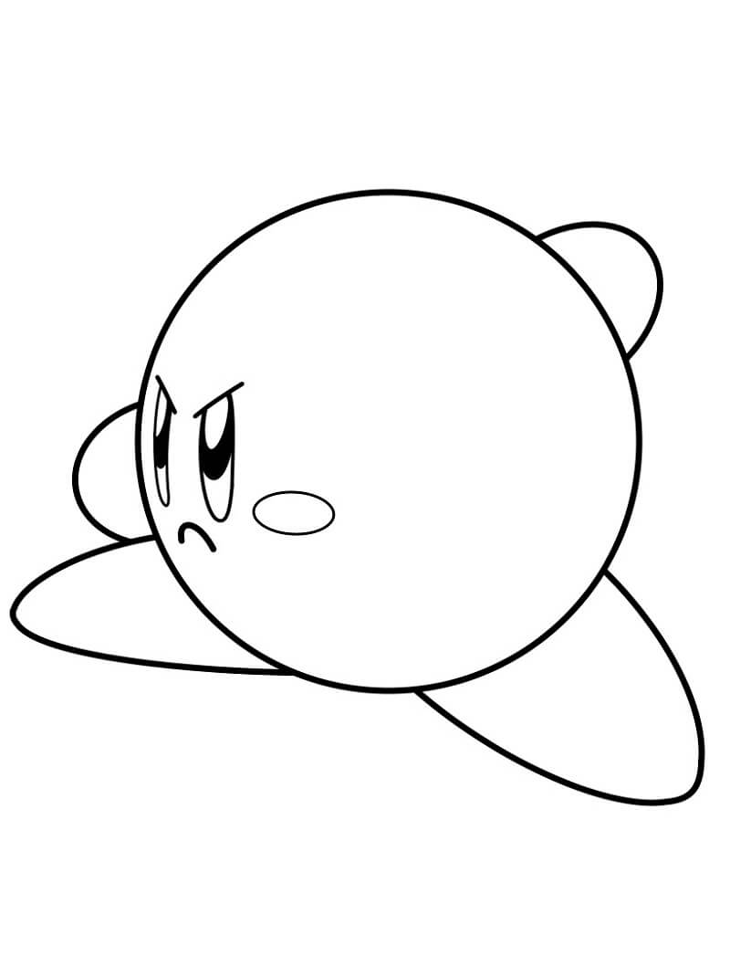 Desenho deKirby Zangado para colorir