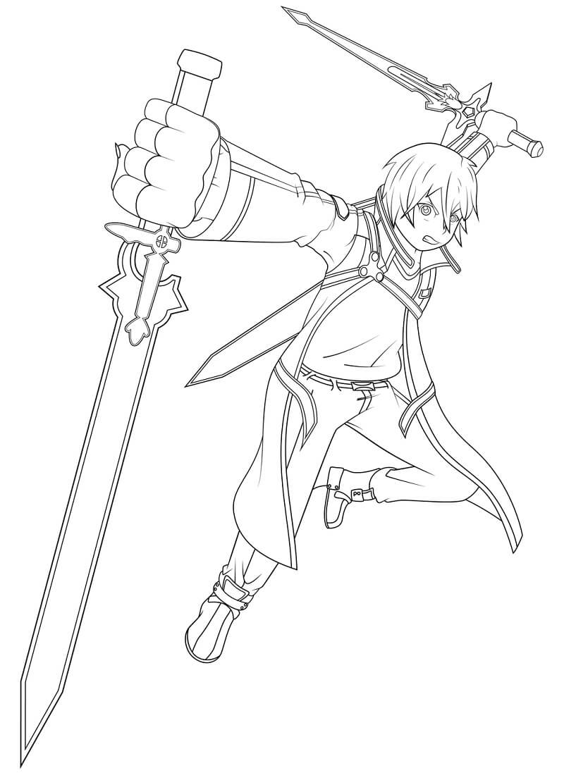 Desenho deKirito Incrível 1 para colorir