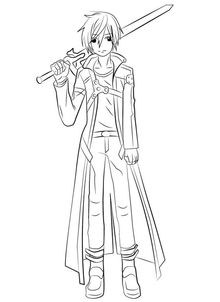 Desenho deKirito Incrível 4 para colorir