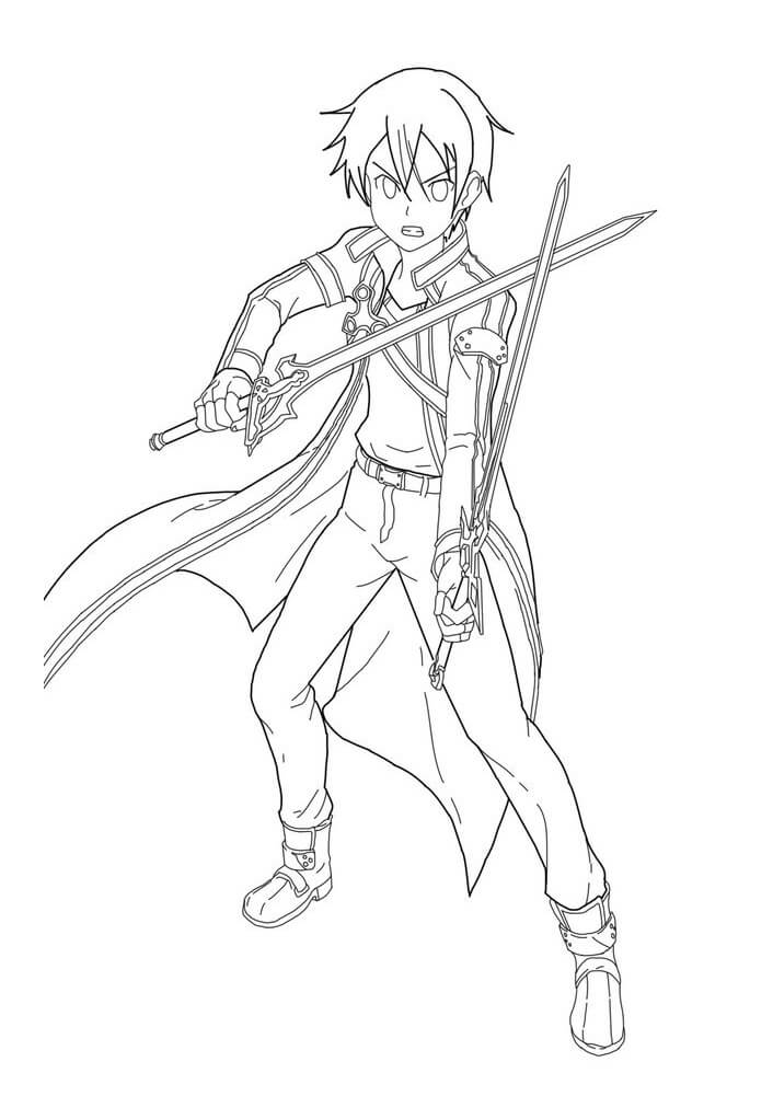 Desenho deKirito Incrível 7 para colorir