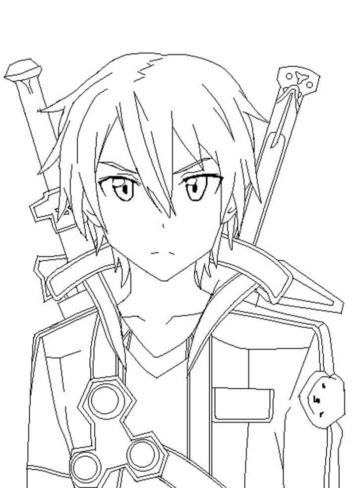 Desenho deKirito Incrível para colorir