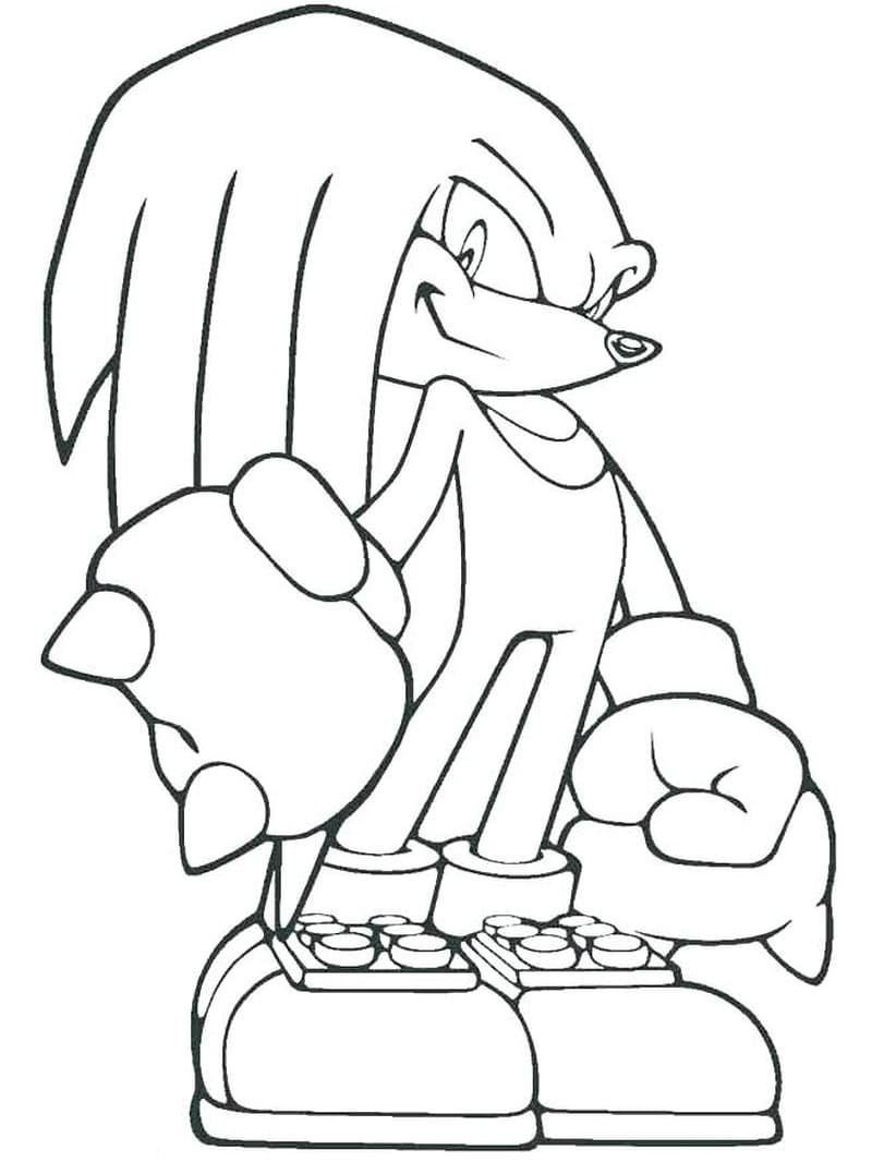 Desenho deKnuckles de Sonic para colorir