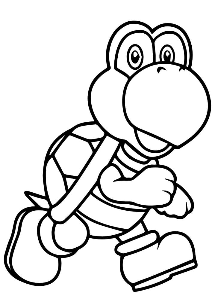 Desenho de Koopa Troopa de Mario Bros para colorir