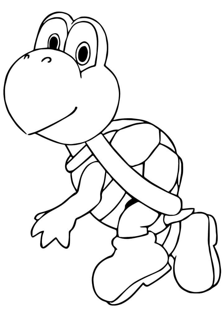 Desenho de Koopa Troopa de Mario Kart para colorir