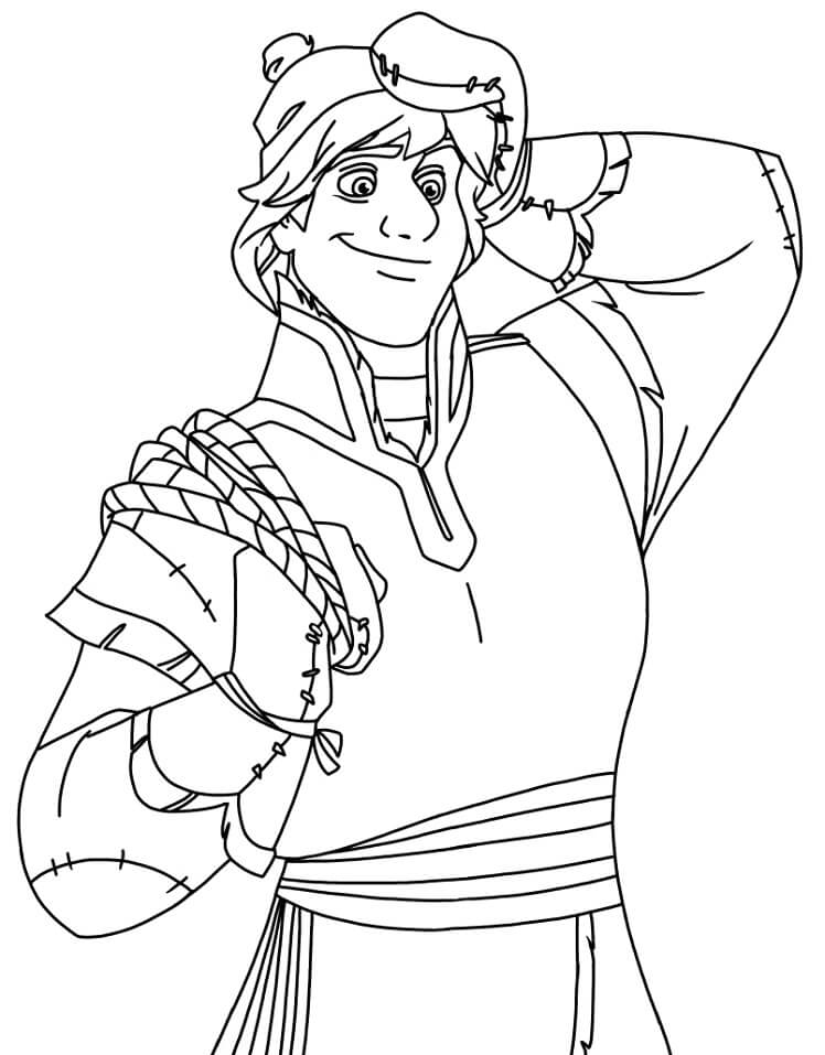 Desenho deKristoff Engraçado para colorir