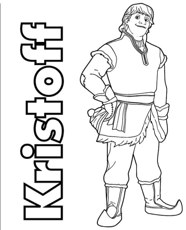 Desenho deKristoff Feliz 3 para colorir