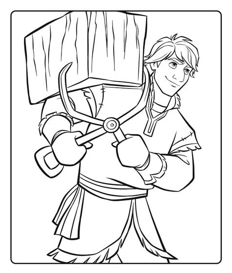 Desenho deKristoff Feliz 4 para colorir