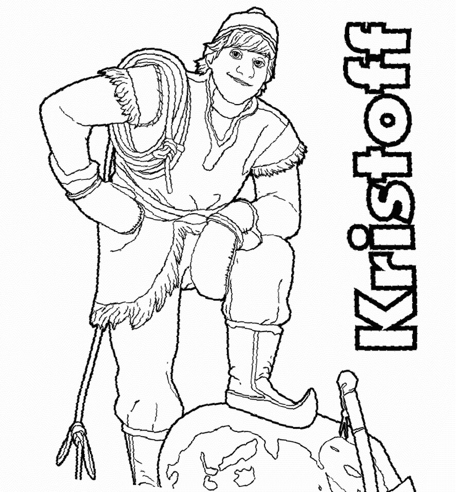 Desenho deKristoff Feliz 6 para colorir