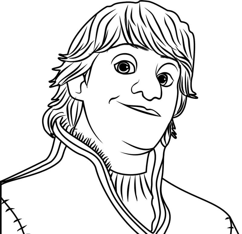 Desenho deKristoff Feliz 7 para colorir