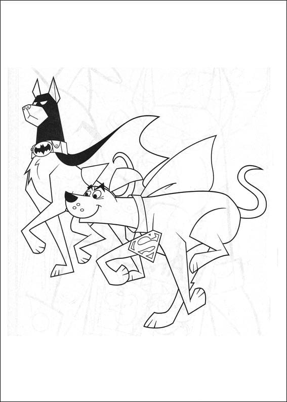 Desenho deKrypto com Ace para colorir