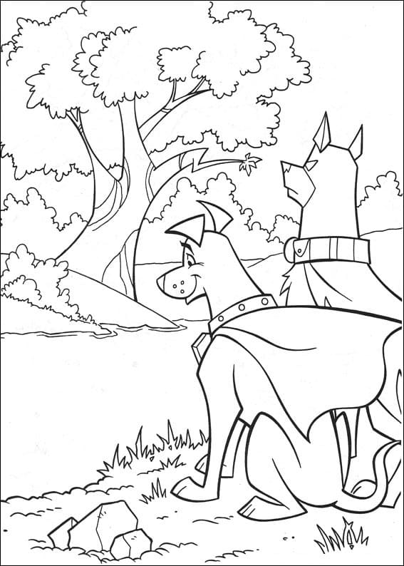 Desenho deKrypto e Ace para colorir