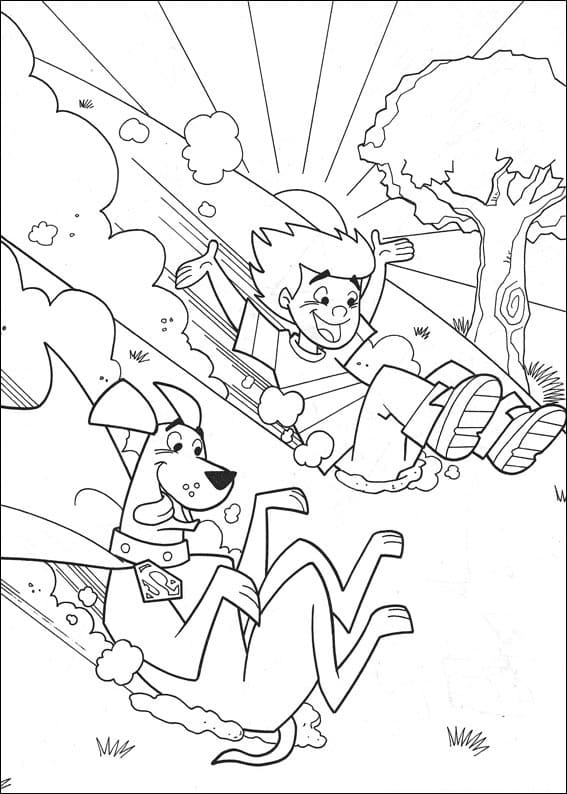 Desenho deKrypto e Kevin Jogando para colorir