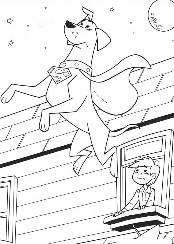 Desenho deKrypto Saindo para colorir