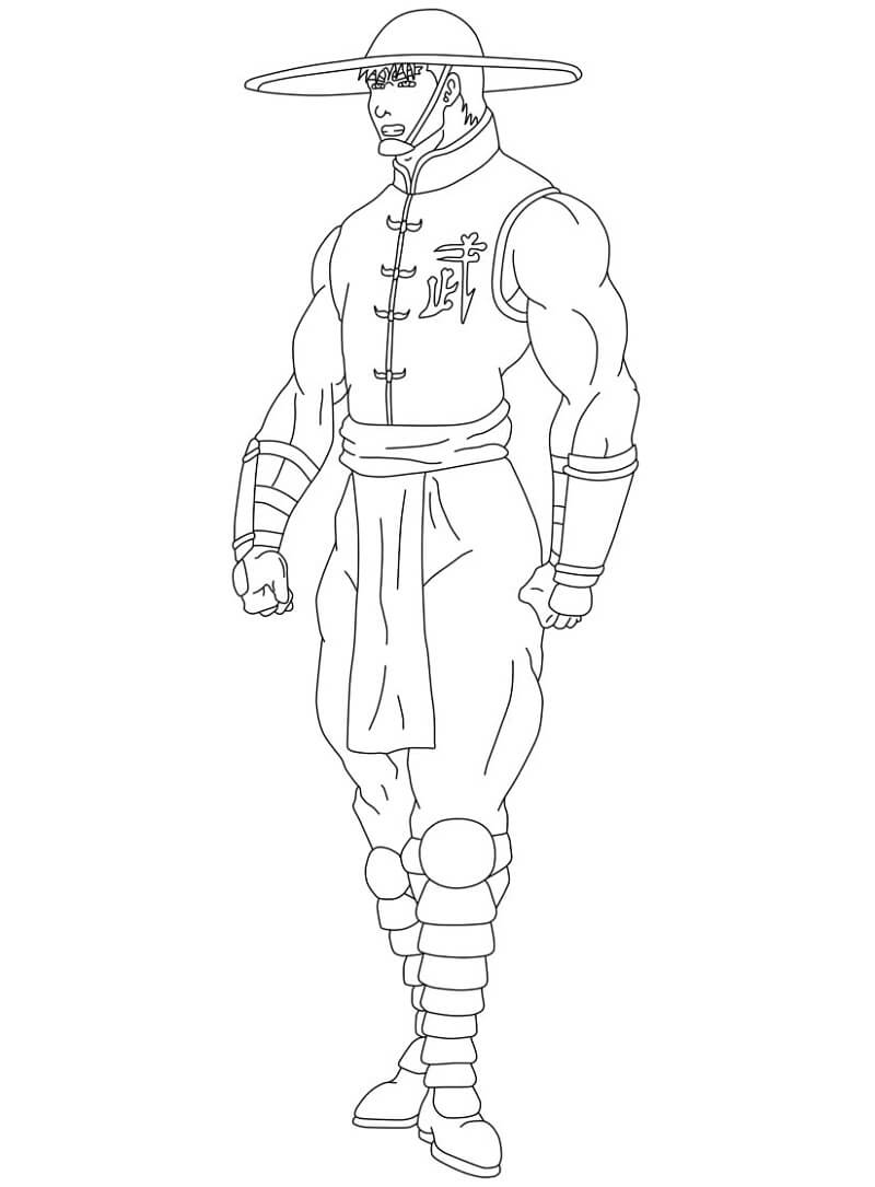 Desenho deKung Lao Mortal Kombat para colorir