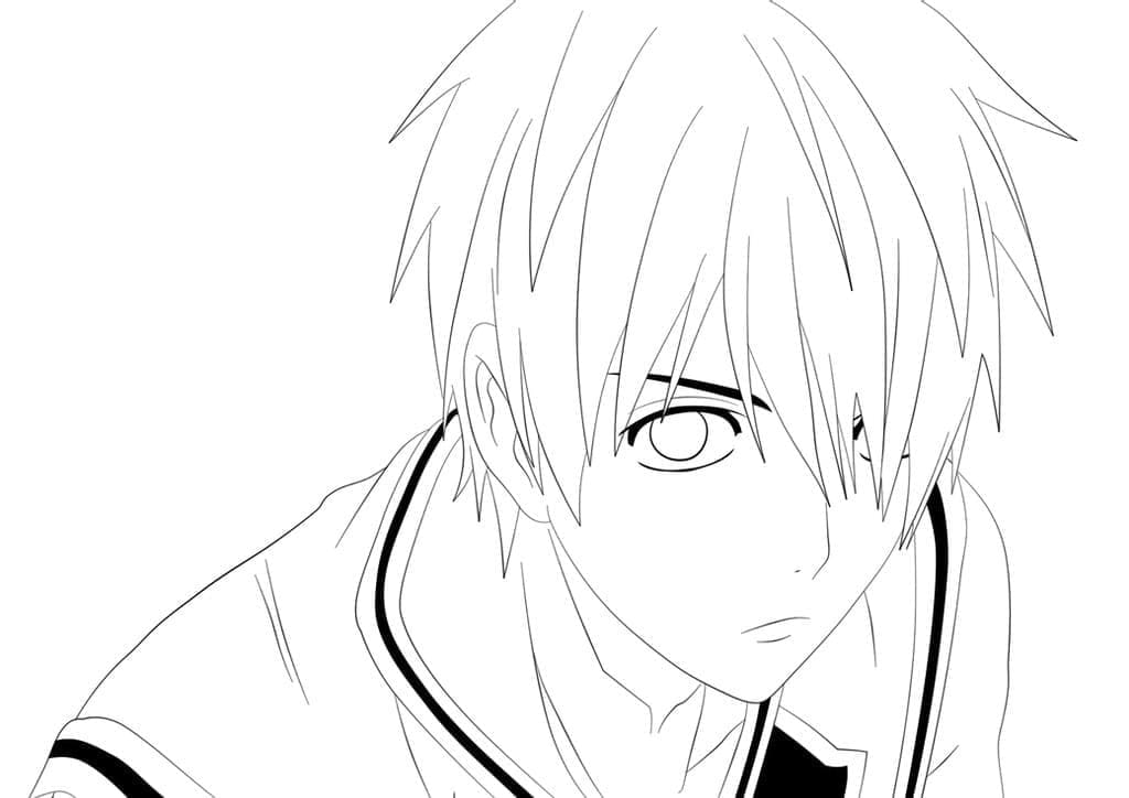 Desenho deKuroko Tetsuya de Kuroko No Basket para colorir