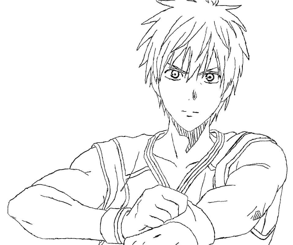 Desenho deKuroko Tetsuya Kuroko No Basket para colorir