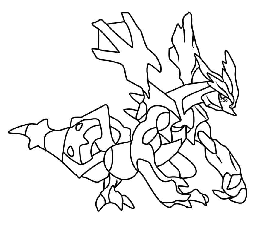 Desenho deKyurem Pokemon para colorir