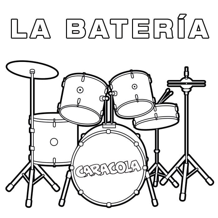 Desenho deLa Bateria para colorir