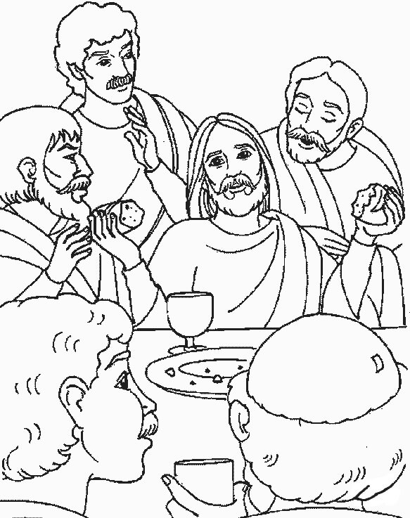 Desenho deLa Última Cena 10 para colorir