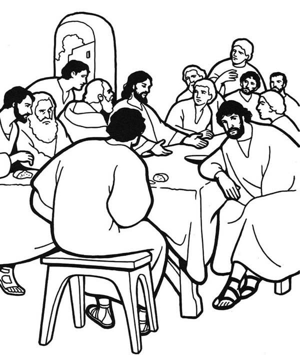 Desenho deLa Última Cena 16 para colorir