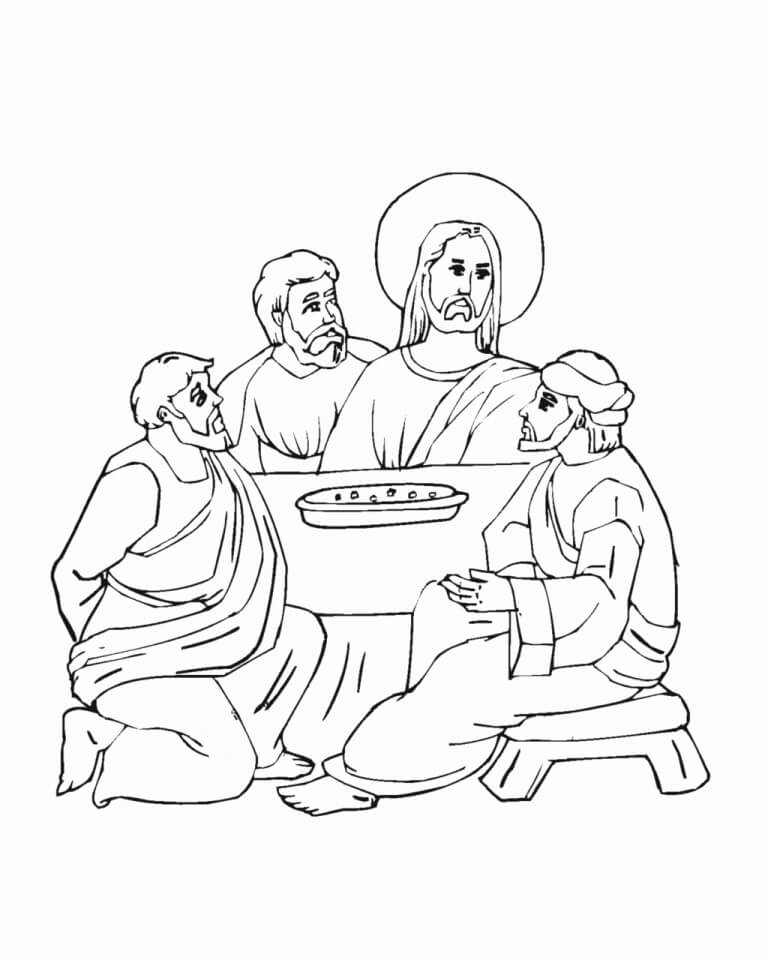 Desenho deLa Última Cena 17 para colorir