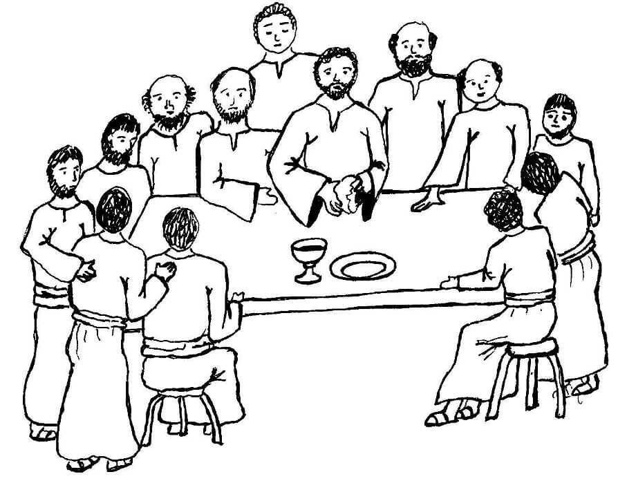 Desenho deLa Última Cena 19 para colorir