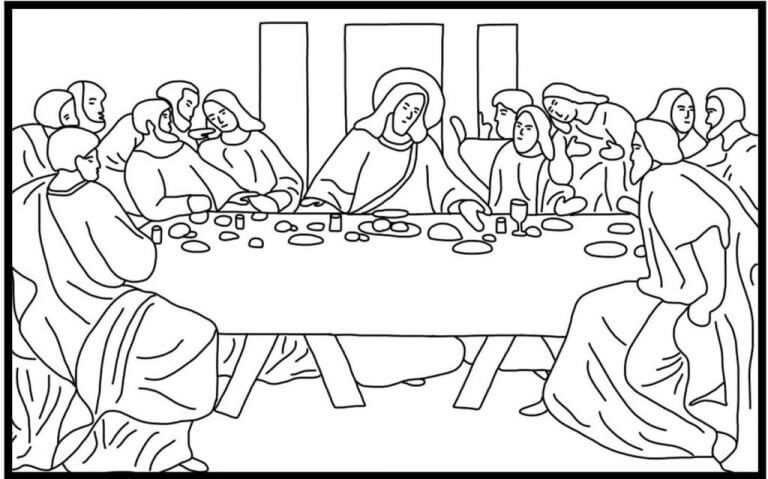 Desenho deLa Última Cena 3 para colorir