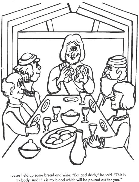 Desenho deLa Última Cena 4 para colorir