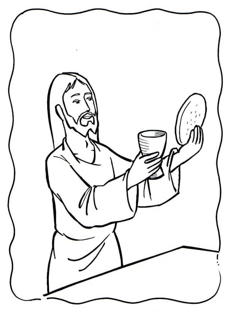 Desenho deLa Última Cena 6 para colorir