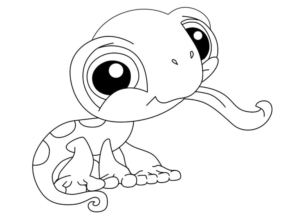 Desenho de Lagarto Littlest Pet Shop para colorir