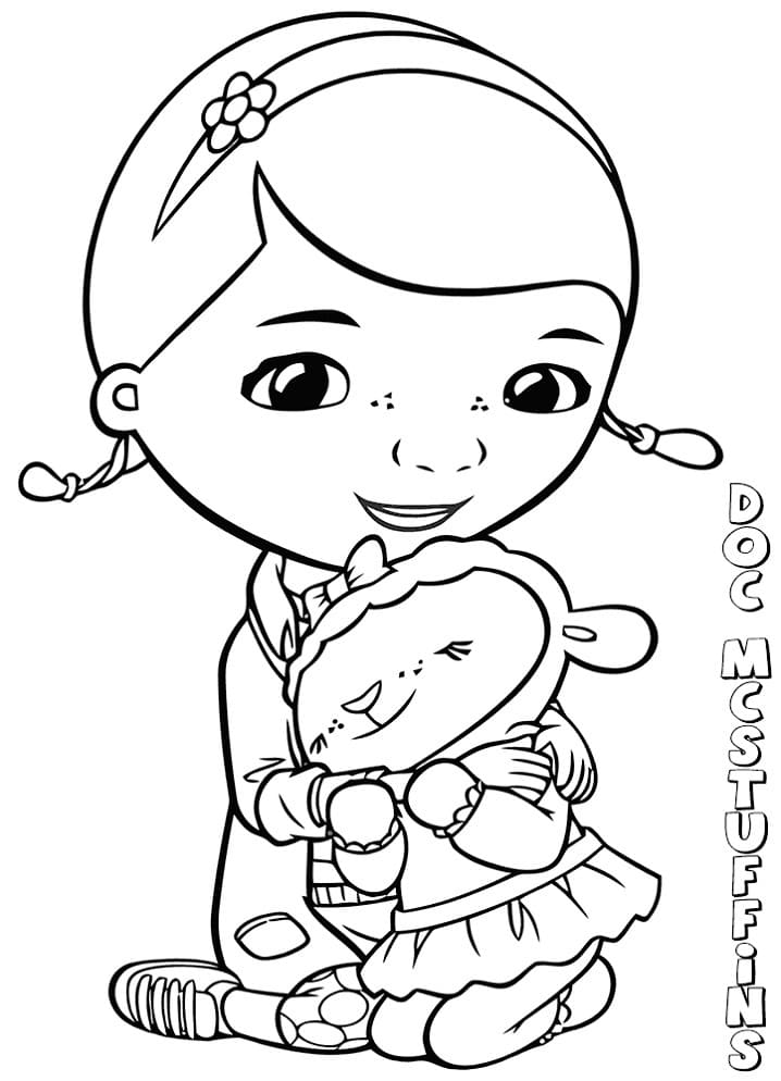 Desenho deLambie e Doutora Brinquedos para colorir