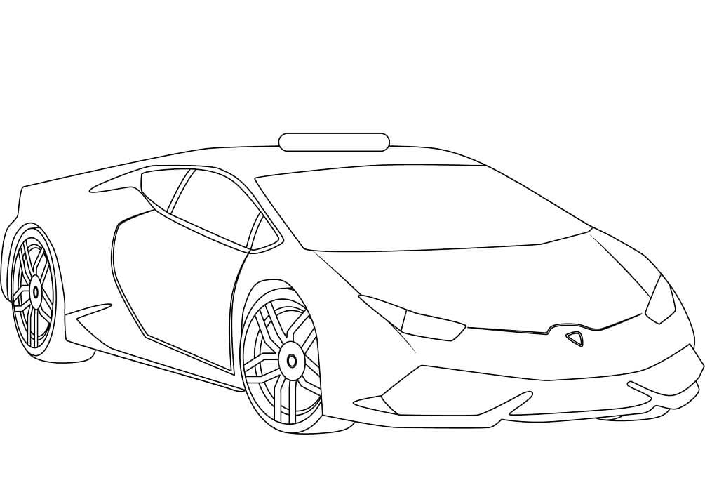 Desenho deLamborghini Carro de Policia para colorir