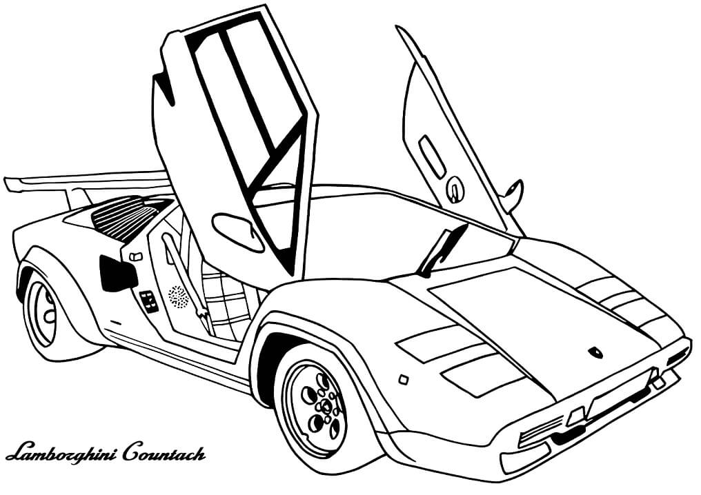 Desenho deLamborghini Countach para colorir