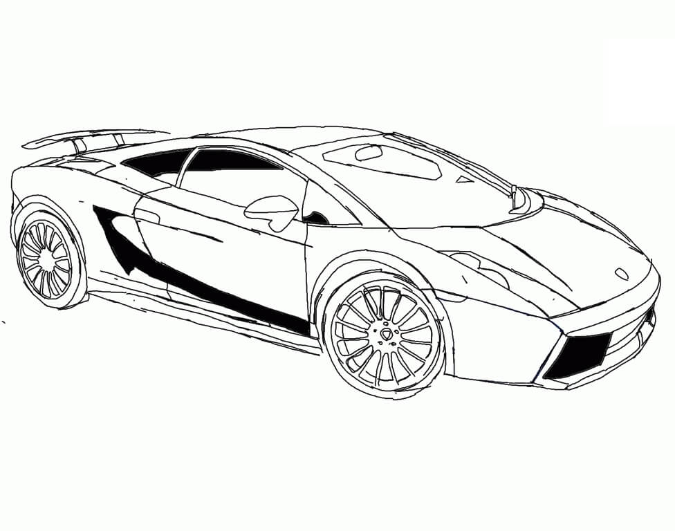 Desenho deLamborghini Incrível 3 para colorir