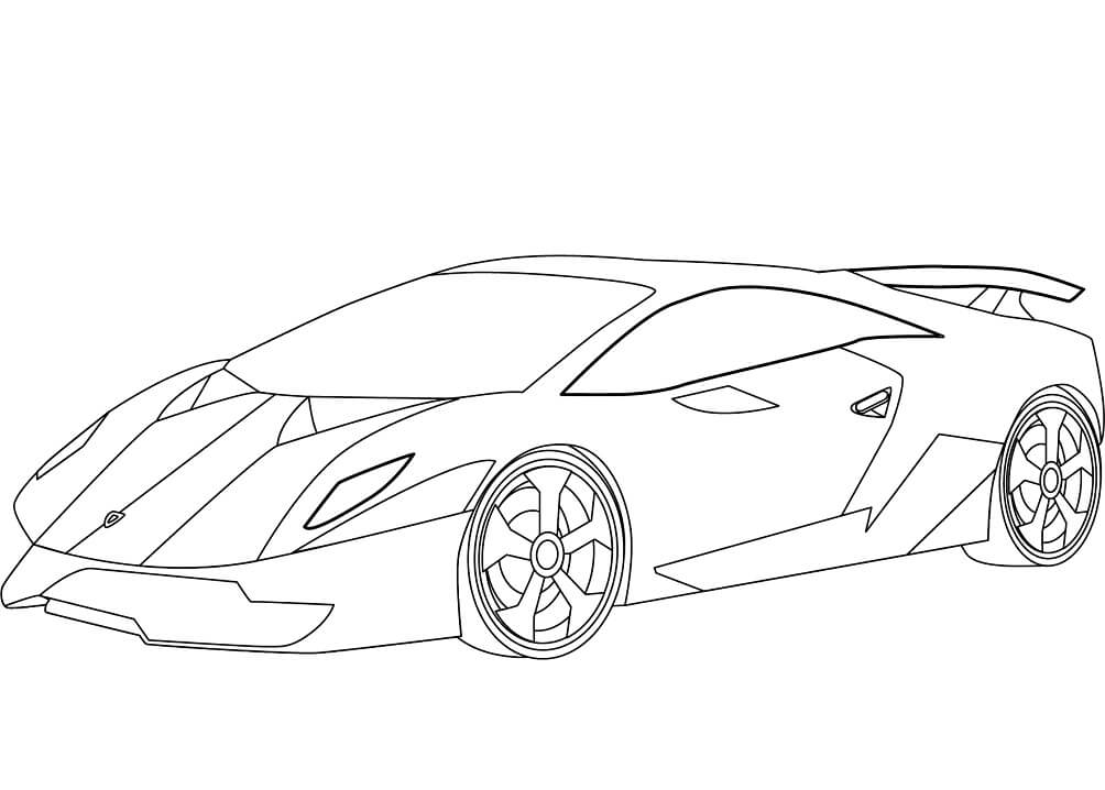 Desenho deLamborghini Sesto Elemento para colorir