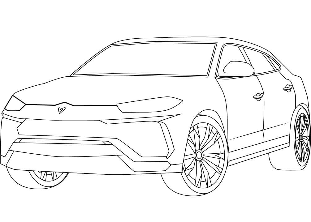 Desenho deLamborghini Urus para colorir