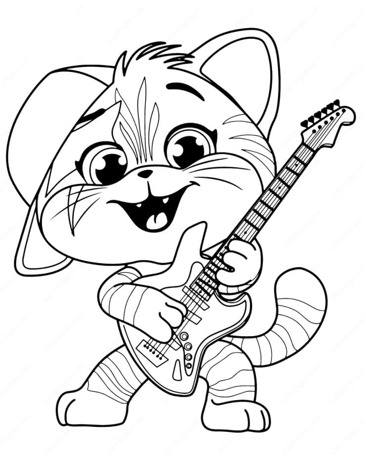 Desenho deLampo 44 Gatos para colorir