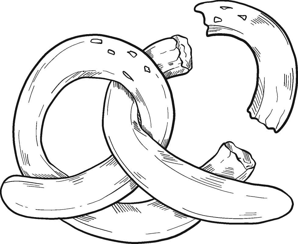 Desenho deLanche de Pretzel 10 para colorir