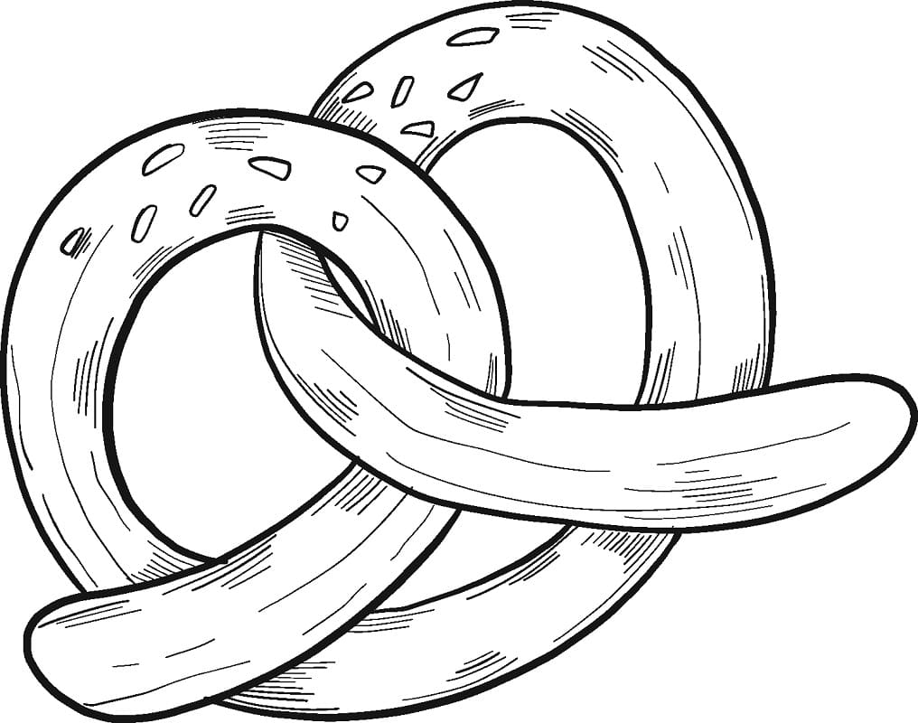 Desenho deLanche de Pretzel 2 para colorir