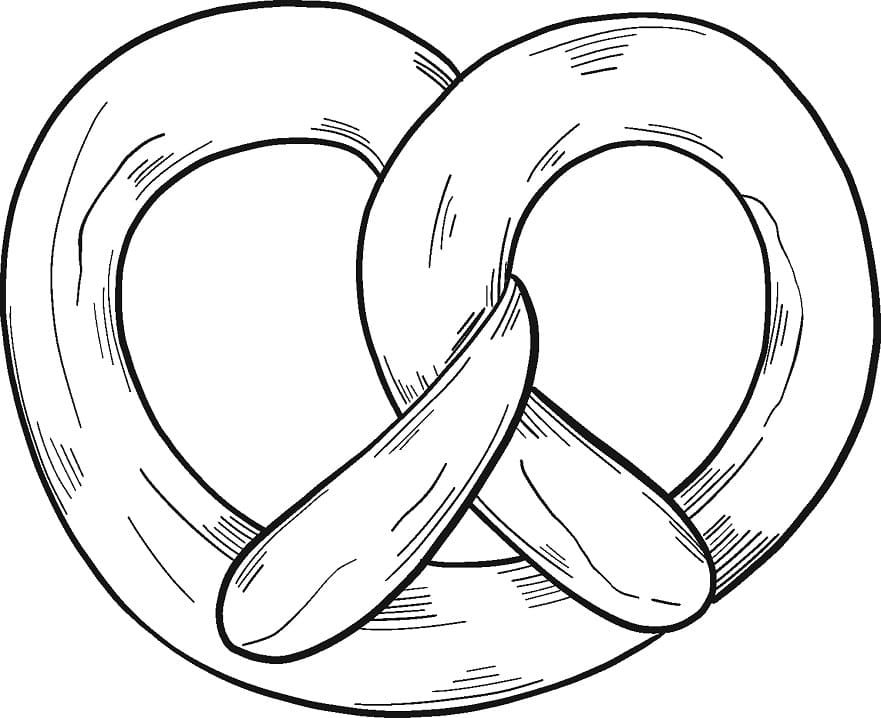 Desenho deLanche de Pretzel 4 para colorir