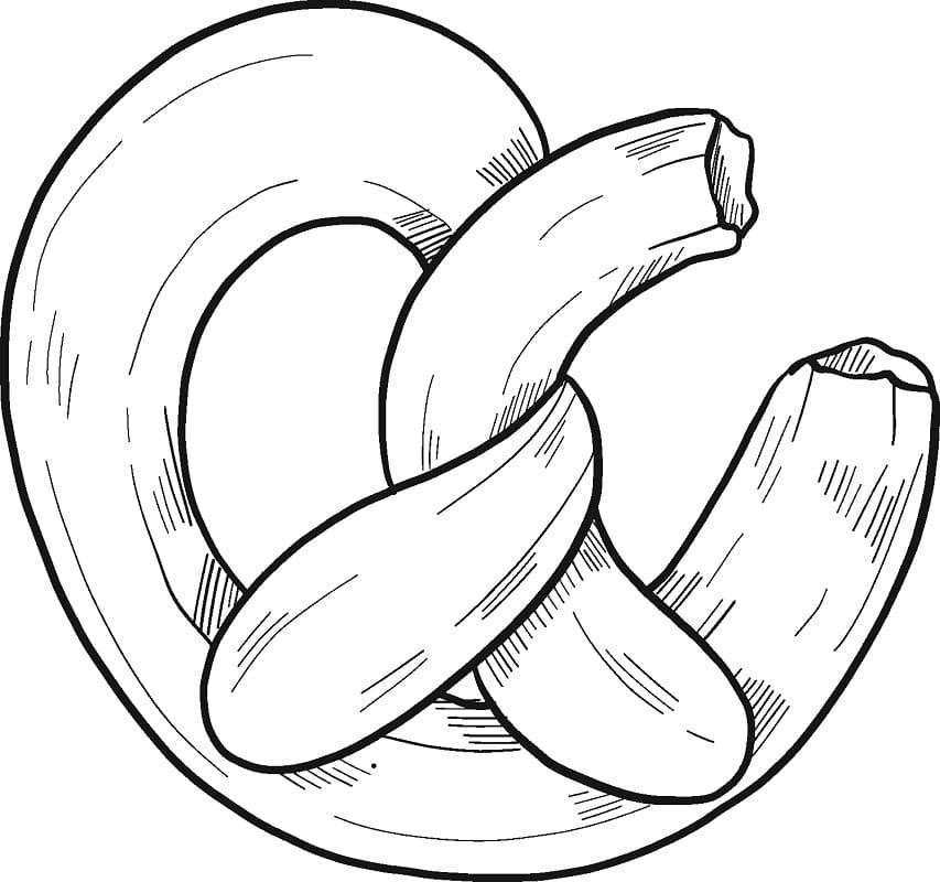 Desenho deLanche de Pretzel 5 para colorir