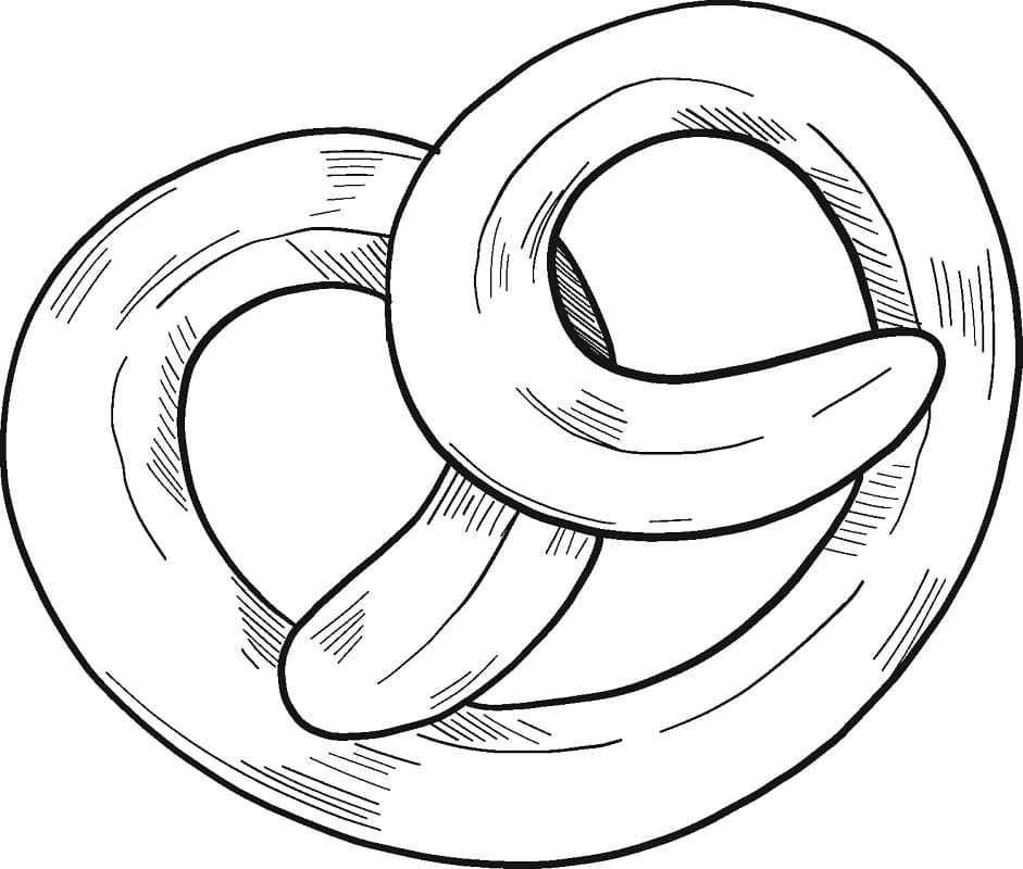 Desenho deLanche de Pretzel 6 para colorir