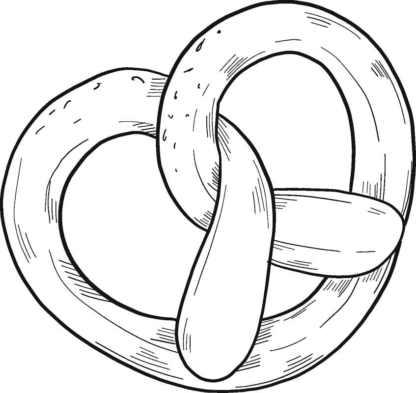 Desenho deLanche de Pretzel 8 para colorir