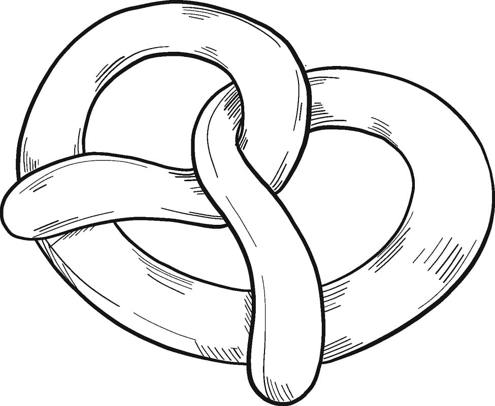 Desenho deLanche de Pretzel para colorir