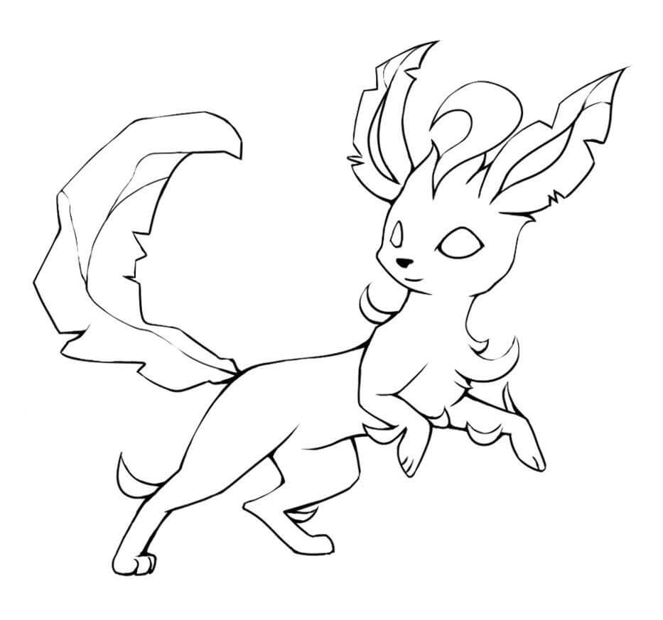 Desenho de Leafeon Pokemon 1 para colorir