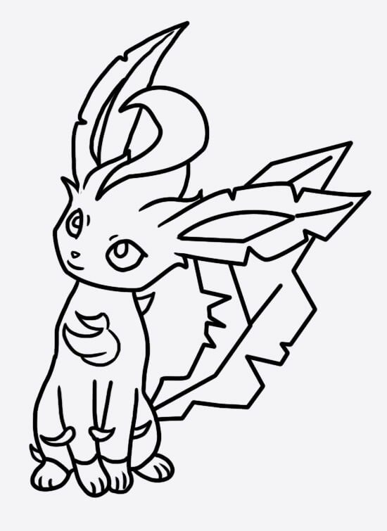 Desenho de Leafeon Pokemon 3 para colorir