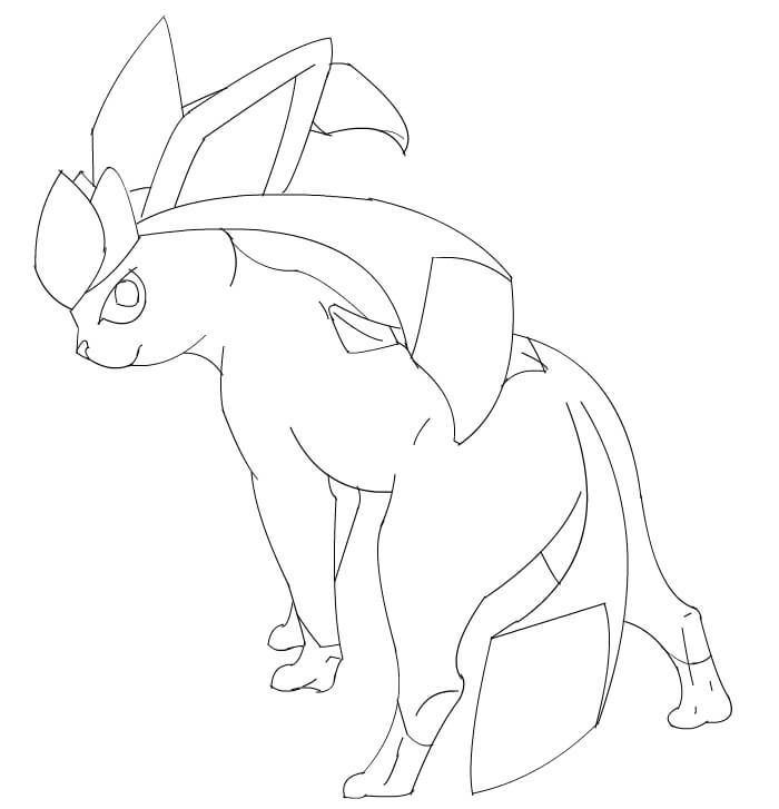 Desenho de Leafeon Pokemon 6 para colorir